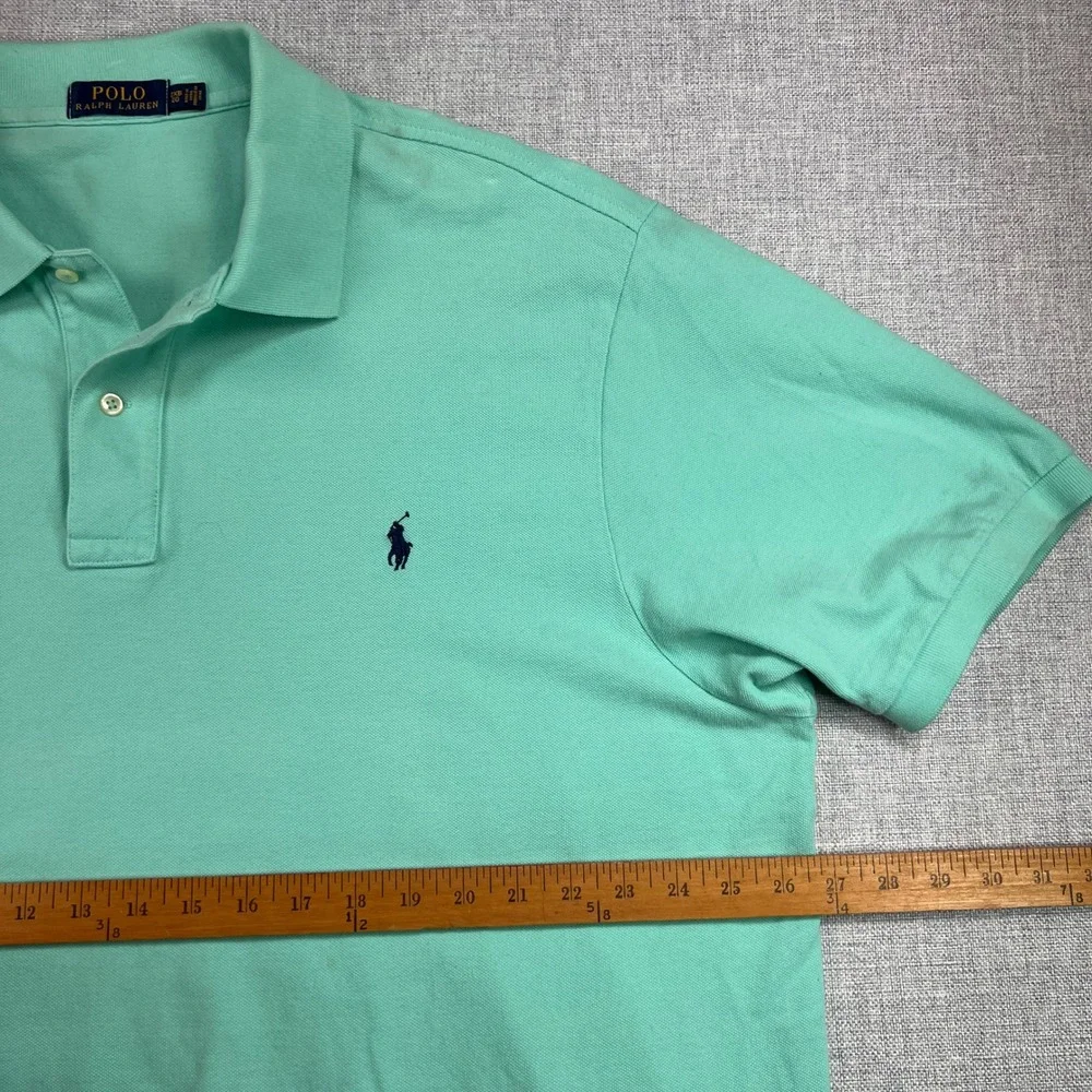 Polo Ralph Lauren Polo Shirt Short Sleeve Men 2XB Mint Green Classic Preppy Pony